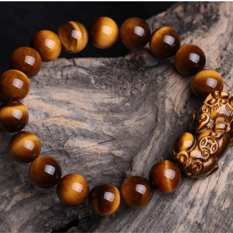 Natural yellow tiger's eye Pixiu Seraphic Spark