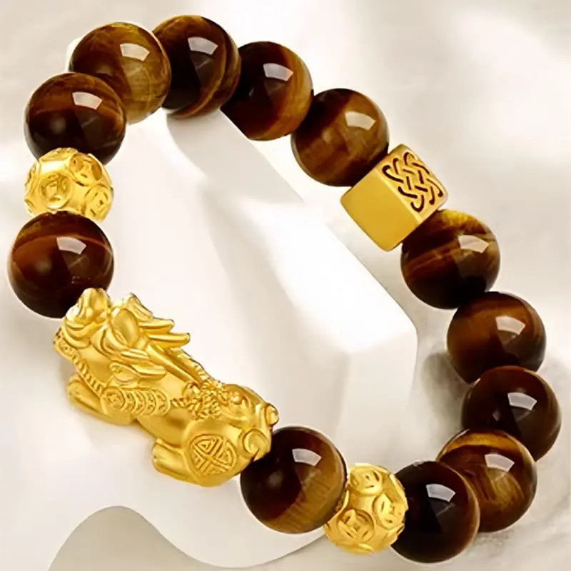 Domineering tiger's eye stone beckons fortune Pixiu Seraphic Spark