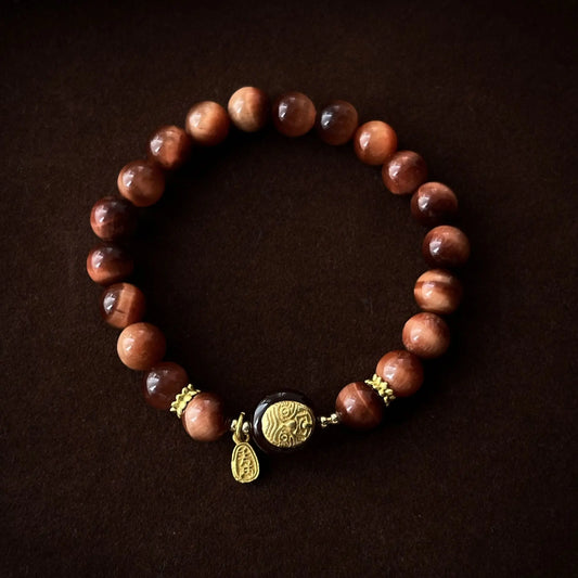 Tiger's eye stone single-circle bracelet Seraphic Spark